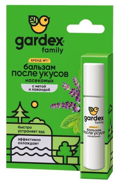 Бальзам Gardex Family после укусов насекомых ролик 7мл фотография