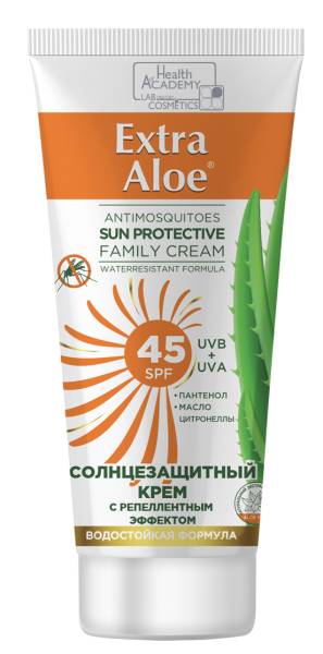 Вилсен солнцезащитный крем SPF45 для всей семьи Extra Aloe 100мл фотография
