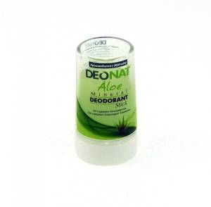 Дезодорант-Кристалл ДеоНат с натуральным соком АЛОЭ стик зеленый, 40 г