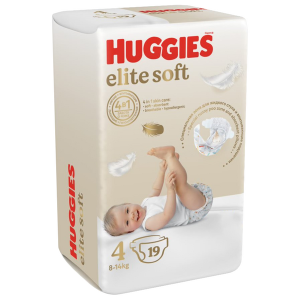 Подгузники Huggies Elite Soft 4,8-14 кг 19 шт