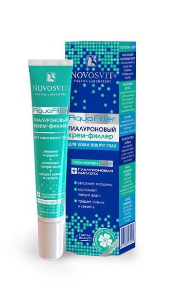Изображение товара Крем-филлер Novosvit aquafiller, гиалуроновый, для кожи вокруг глаз, 20 мл Крем-филлер Novosvit aquafiller, гиалуроновый, для кожи вокруг глаз, 20 мл фотография
