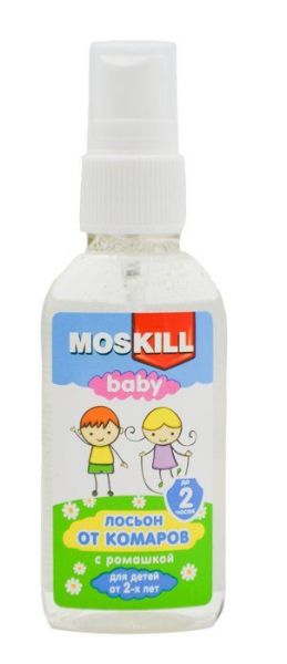 Москилл лосьон-спрей детский от комаров с экстрактом ромашки 60мл фотография