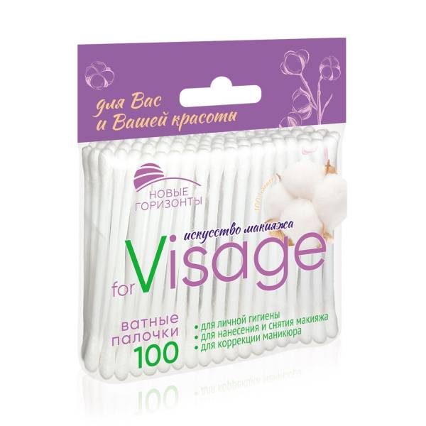 Изображение товара Ватные палочки Новые горизонты Visage 100шт Ватные палочки Новые горизонты Visage 100шт фотография