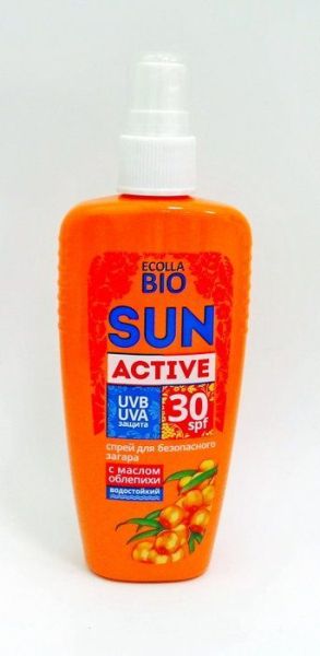 Изображение товара Сан актив спрей для безопасного загара spf-30 120мл Сан актив спрей для безопасного загара spf-30 120мл фотография